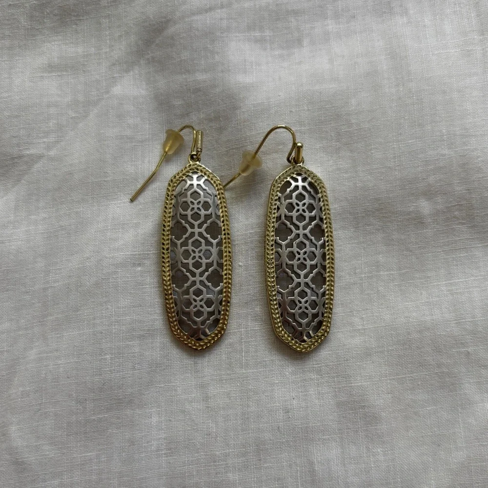 Kendra Scott Brenna Gold and Silver Earrings
